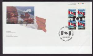 Canada 1687 Flag Plate Block Canada Post U/A FDC