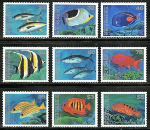 Micronesia Scott 213-226 MNHOG - 1996 Fishes Complete Set - SCV $23.80