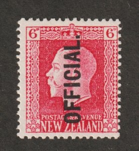 1916 New Zealand Sc# O48 official - Six Pence. KGV. MH Cv$12.00