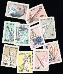 Korea Stamps # 417-26 MH VF Scott Value $57.00