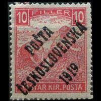 CZECHOSLOVAKIA 1919 - Scott# B71 Farmer Opt. 10f LH