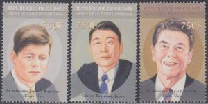 GUINEA Sc# 2145-7 MNH SHORT SET of 3 FAMOUS PERSONALITIES