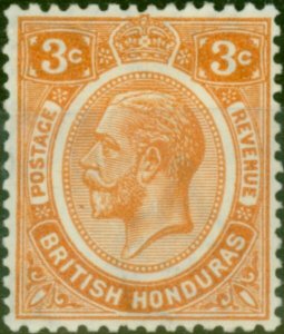 British Honduras 1933 3c Orange SG129 Good MM