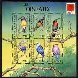 GUINEA - 2001 - Birds #1 - Perf 6v Sheet - M N H - Private Issue