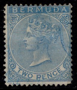 BERMUDA QV SG3, 2d dull blue, USED. Cat £45.