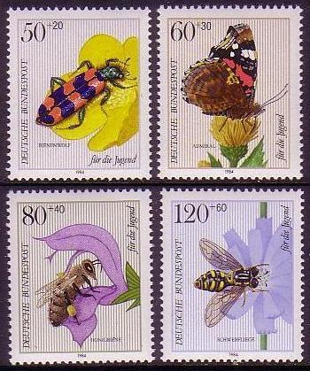 Germany Pollinating Insects 4v SG#2052-2055 MI#1202-1205