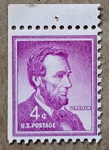 United States #1036a 4c Abraham Lincoln MNH booklet (1958) dry printing