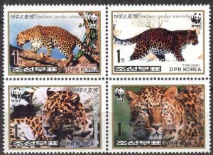 Korea 1998 WWF Amur Leopard set of 4 MNH