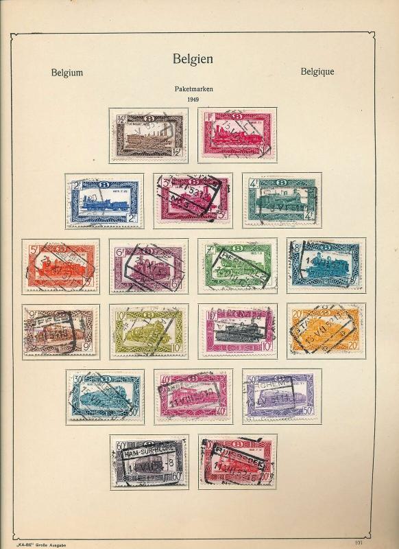 BELGIUM 1940s/60s Railway Trains Dues M&U Collection(Appx 100+Items) (Ref DD627