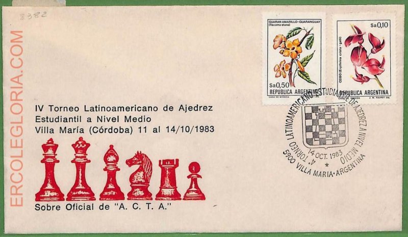 ZA0266 - ARGENTINA  - Postal History - SPECIAL COVER - Chess- 1983