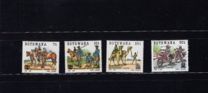 Botswana 368-71 Police VF 1985 MNH Complete Set A9SC