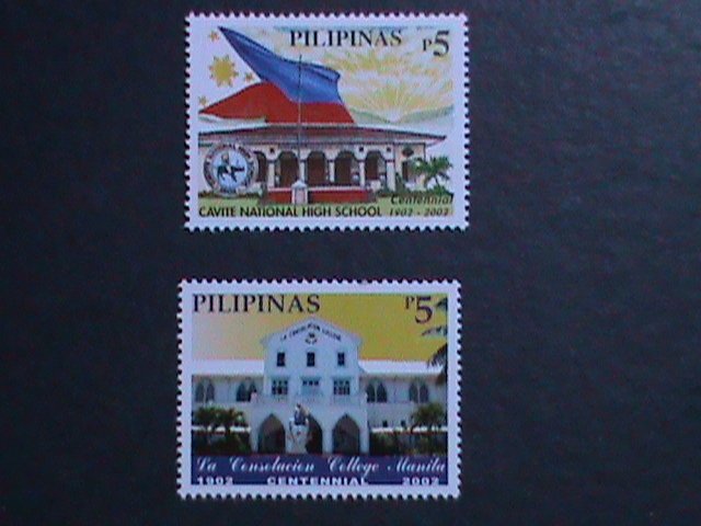 ​PHILIPPINES 2002-SC#2784,2787 CETENNARY OF COLLEGE & HIGH SCHOOL MNH VF