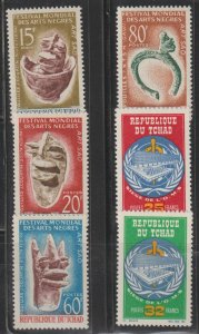 Chad SC 121-4, 126-127 MNH