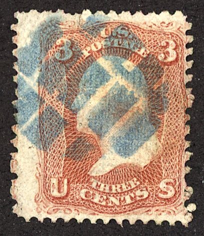 U.S. #94 Used Blue Cancel