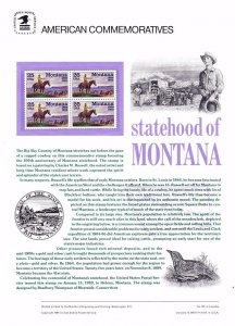 USPS Commemorative Panel 321 Montana Statehood #2401 Block/4 Mint 1989