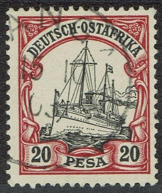 GERMAN EAST AFRICA 1901 YACHT 20 PESA USED