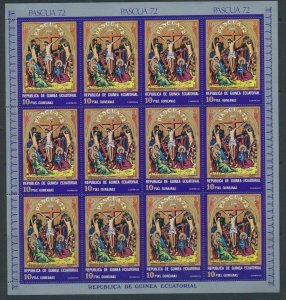 Guinea Ecuatorial 1972 PASCUA Religion Art MNH x 7 Sheets(84 Stamps)GU15