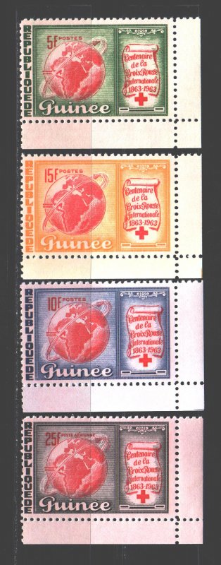 Guinea. 1963. 204-7. Red Cross. MNH.