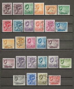 SEYCHELLES 1938/49 SG 135/49 + Shades USED Cat £230.50