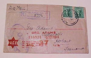AUSTRALIA  REGISTERED AIR FORCE #27 SAULER N.T. CENSORED COVER 1944