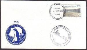 AUSTRALIA ANTARCTIC 1985 cover - Casey Base  - ship cachet.................35320