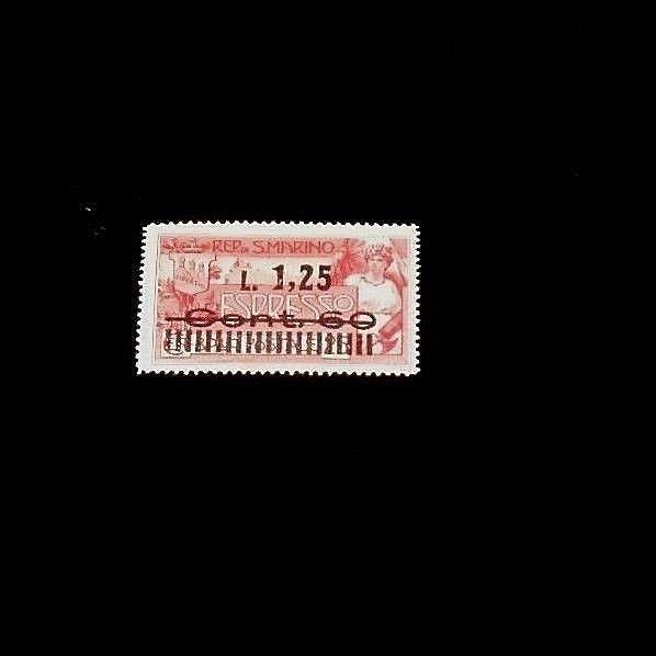 SAN MARINO, 1927, SPECIAL DELIVERY OVERPRINT SINGLE, MH, NICE! LQQK!