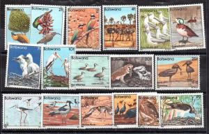 Botswana 1982 Birds VFU set (8t missing) SG515-532 WS3775