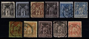 France 1877-90 Peace & Commerce Def., Part Set Type II [Used]