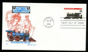 US 2847 Locomotives - Buchanan's No 999 UA Farnam cachet FDC