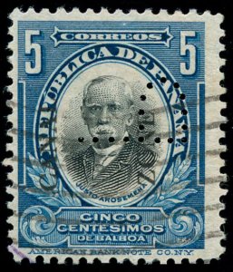 momen: Canal Zone Stamps CZSG #48.A Used P Perfin VF APS Cert