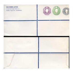 KGVI and QEII 6d 1 1/2d and 1/3 Compound PRIVATE Registered Envelope RSP11 Size