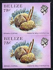 Belize 1984-88 Brain Coral 75c def in unmounted mint impe...