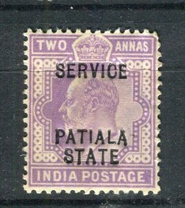 INDIA; PATIALA 1903-10 Ed VII SERVICE issue Mint hinged Shade of 2a. value