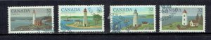 CANADA - 1984 CANADIAN LIGHTHOUSES - SERIES 1 - SCOTT 1032 TO 1035 - USED