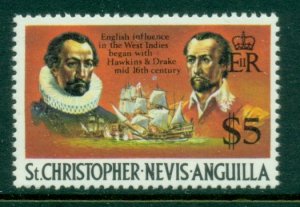 St Christopher Nevis Anguilla 1972 Pictorials, Pirates $5 MUH