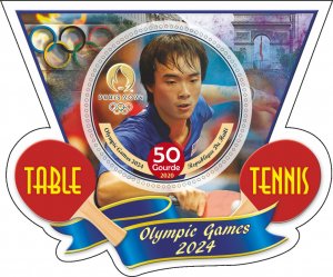 Stamps. Olympic games  2024 in Paris. Table Tennis 2020 6 sheets perforated