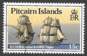 PITCAIRN ISLANDS SG317 1988 15p SHIPS FINE USED