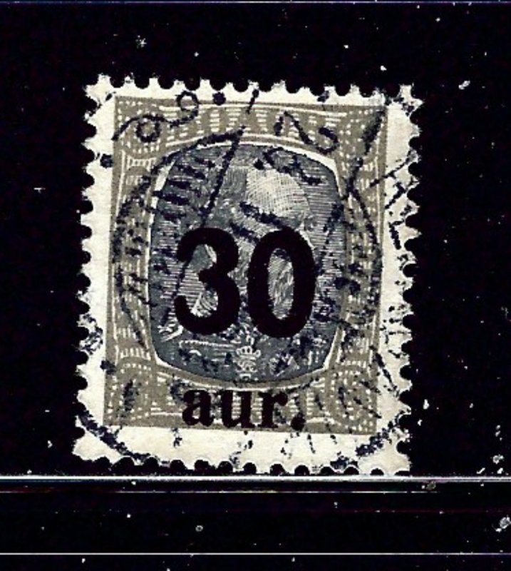 Iceland 137 Used 1925 surcharge