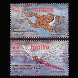 MALTA 2001 - Scott# 1053-4 Europa-Nature Set of 2 NH