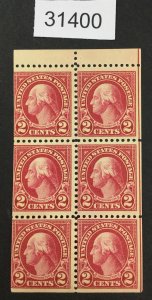 US STAMPS #554c MINT OG NH BOOKLET $12 LOT #31400