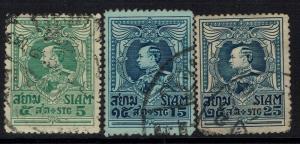 Thailand SC# 191, 194 and 197, Used -  Lot 010417