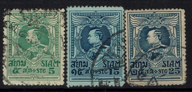 Thailand SC# 191, 194 and 197, Used -  Lot 010417