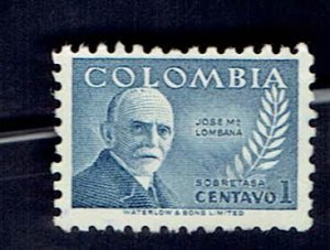 COLOMBIA SCOTT#600 1952 - FAMOUS DOCTORS - JOSE MARIA LOMBANA - MNG