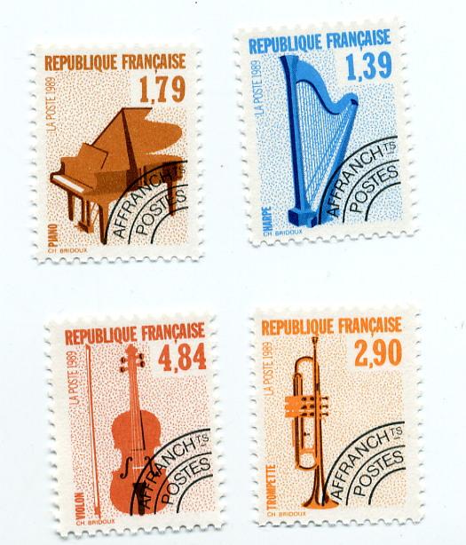 France-Scott's # 2169-2172 Musical Instruments - MNH