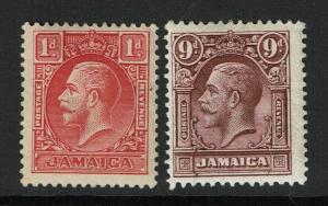 Jamaica SG# 108(Die I) & 110 Mint Hinged - S198