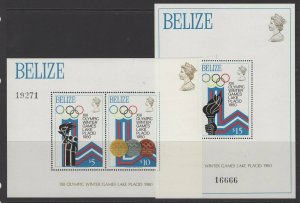 BELIZE SGMS531 1979 WINTER OLYMPIC GAMES MNH