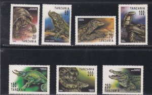 Tanzania # 1128-1134, Reptiles, Mint NH, 1/2 Cat.
