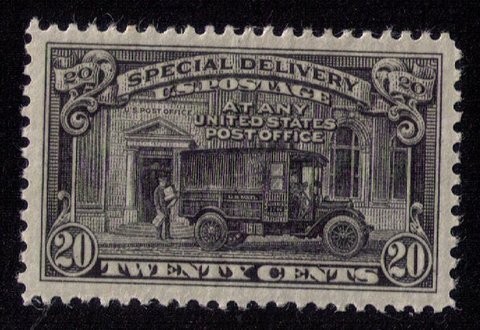 US Sc #E14 MLH (1925) 20c Post Office Mail Truck VF/XF