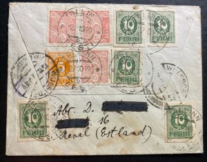 1919 Tallinn Estonia Registered Cover To Welsdorf Germany