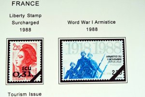 COLOR PRINTED FRANCE 1966-1999 STAMP ALBUM PAGES (159 illustrated pages)